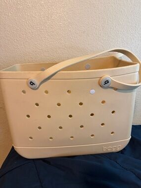 BOGG BAG Ivory Tote with Perforated Sides